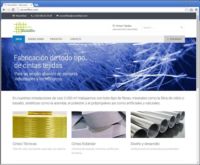 Web de l'empresa Wovenfiber, dedicada a la fabricació de tot tipus de cintes teixides